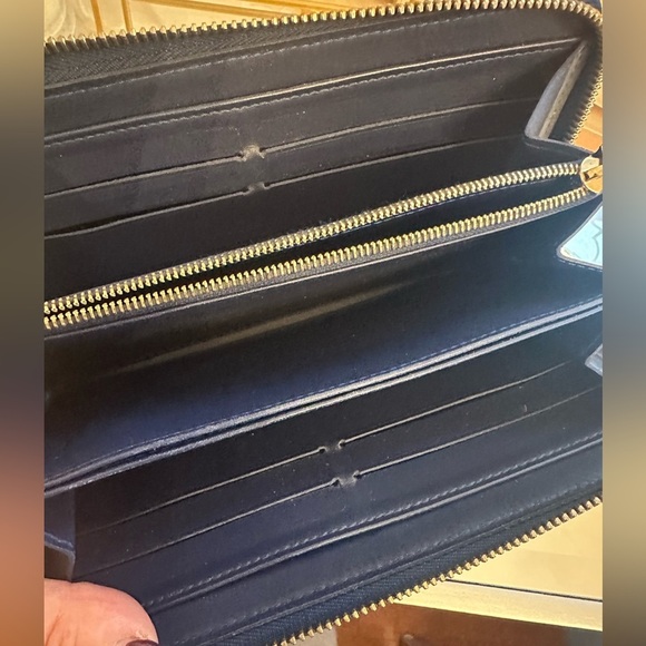 Louis Vuitton Blue Monogram Vernis Ikat Flower Zippy Continental Wallet - Picture 2 of 8